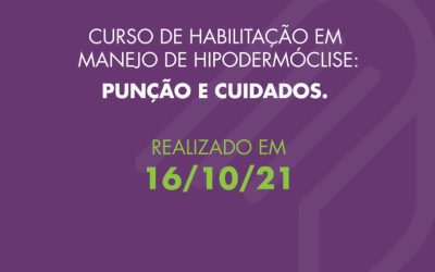 Curso de Habilitação em Manejo de Hipodermóclise: punção e cuidados